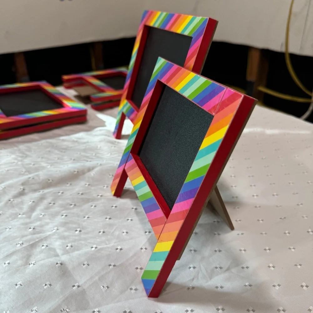 Qty 6 Tabletop Chalkboards Small and Medium